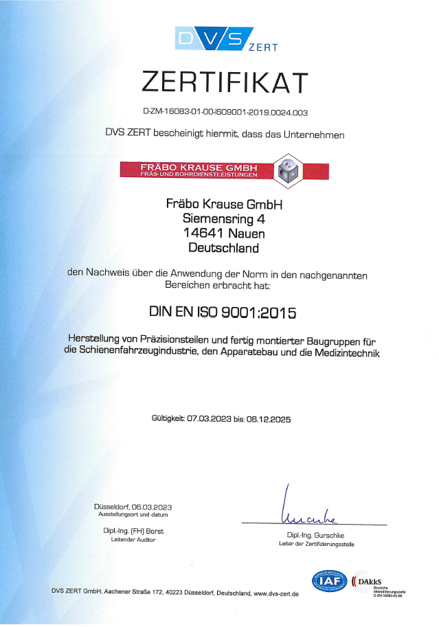 ISO 9001 bis 2025
